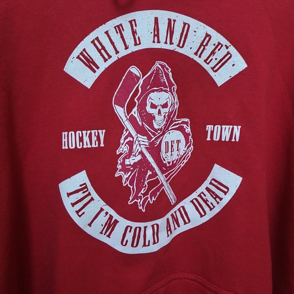 White and Red Till I'm Cold and Dead Sweatshirt (XL) - Picture 3 of 4